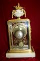 Top Stunning French Mantle Clock Gilded Bronze/glass 1850 Clocks photo 1