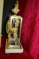 Top Stunning French Mantle Clock Gilded Bronze/glass 1850 Clocks photo 5