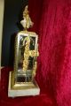 Top Stunning French Mantle Clock Gilded Bronze/glass 1850 Clocks photo 6