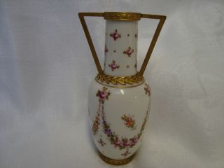 Charming Sevres Cabinet Mini Vase - Bronze Mounts - Circa 1795 photo
