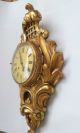 Big Decorative Antique Gilt Handcrafted Wood Cartel Wall Clock Louis Xvi Clocks photo 1