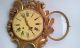 Big Decorative Antique Gilt Handcrafted Wood Cartel Wall Clock Louis Xvi Clocks photo 4