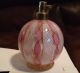 Antique Blown Glass Pink White Swirl Gold Flake Mica Perfume Bottle.  Rare Perfume Bottles photo 2