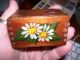 Folk Art Painted Miniature Slide Top Dovetailed Box,  Signed And Dated,  Nr Boxes photo 1