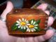 Folk Art Painted Miniature Slide Top Dovetailed Box,  Signed And Dated,  Nr Boxes photo 3