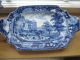 Rare Clews Blue Historical Staffordshire Tureen And Under Plate Tureens photo 2