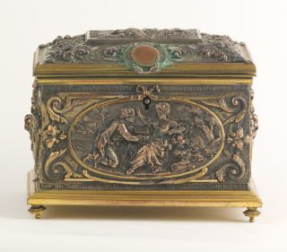 Antique French 19th Century Ormolu Box Signed A.  B.  Paris – Top Quality - Rare photo