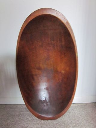 Oval Wooden Trencher/bowl 19.  Th.  C.  American. . .  Patina photo