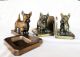 Frankart Scottish Terrier Scottie Dog Pin Desk Tray And Bookends Metalware photo 3