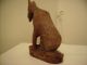 Antique Carved Wood Gorgoyle Creature Sculpture Werewolf Wolf Dog Statue Carving Carved Figures photo 2