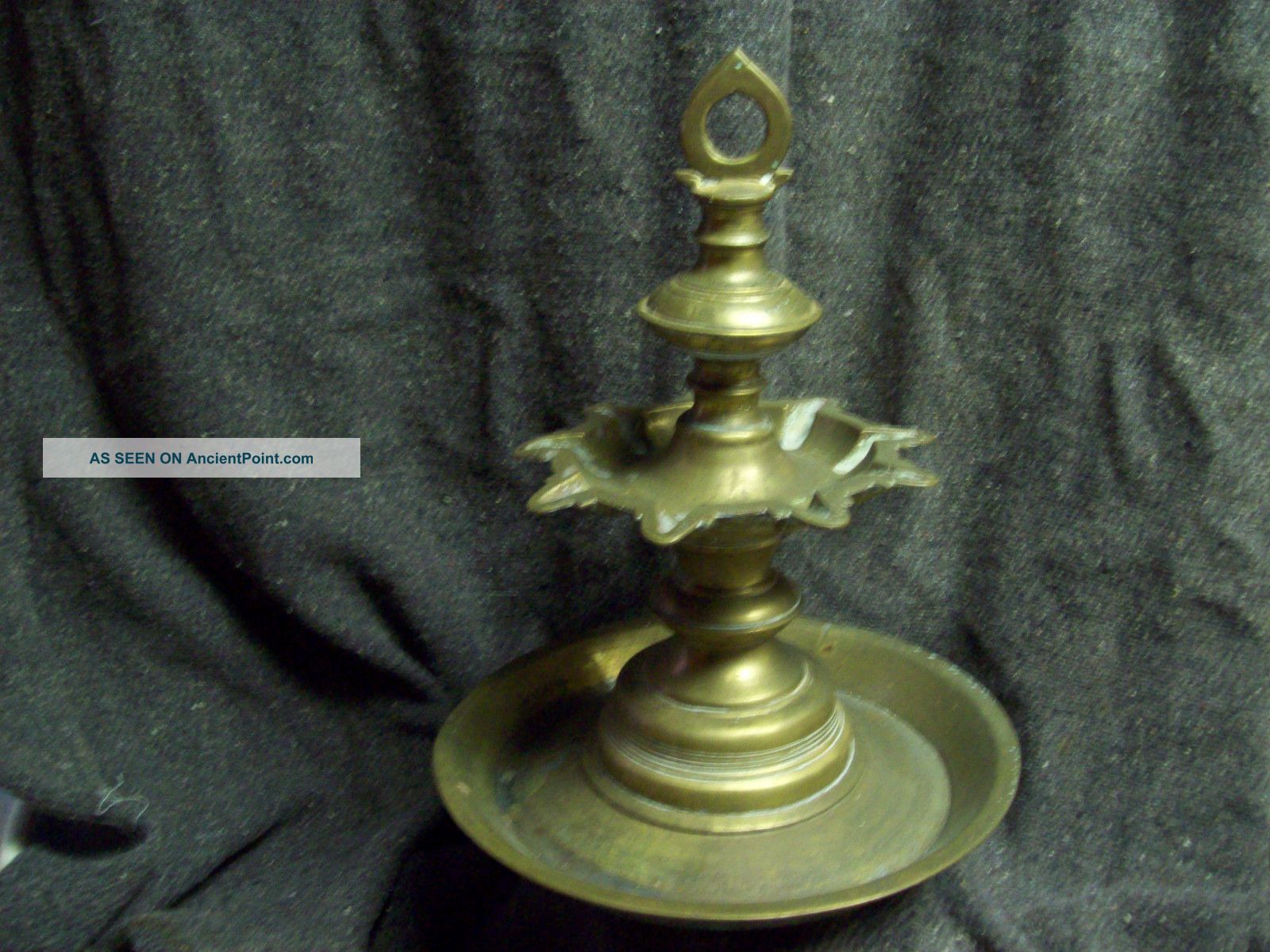 Big Brass Hanging Oil Lamp Middle East / Holy Land / Islamic Family Piece Metalware photo