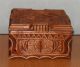 Rare Exclusive Casket Carving Wood Masonic For Jewelry Boxes photo 2