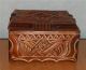 Rare Exclusive Casket Carving Wood Masonic For Jewelry Boxes photo 3