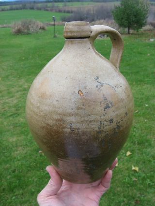 Ovoid Stoneware Jug Unmarked Small Size Early 19th C photo