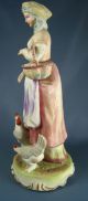 Vintage Arnartcreations Victorian Ceramic Or Porcelain Figure W/ Hens & Chickens Figurines photo 3