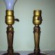 Lovely Pair Of Antique Metal Boudoir Lamps Lamps photo 1