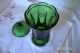 Mint Vtg.  Fostoria Emerald Green 1887 Coin Press - Dot - Spot Urn Vase Dresser Dish Other photo 8