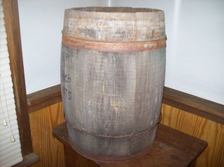 Vintage Wooden Nail Keg / Barrel / Great Old Farm Tool photo