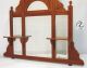 Antique Mirror Wall Shelf Large Beveled Mirror Victorian Wood Hand Carved Mirrors photo 3