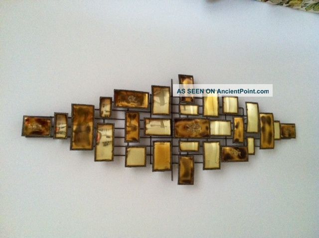 Mid Century Metal Wall Art Decor Metalware photo