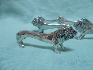 6 French Chromed Knife Rests : Lions photo