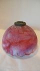 Antique Pink/cranberry Swirled Slag Glass Shade For Lamp Light Fixture 8 