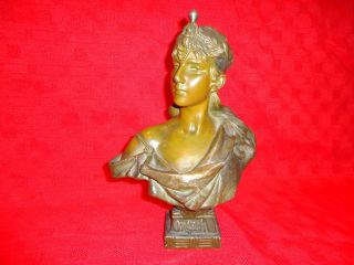 Art Nouveau Bust Of Orient By E Villanis. photo
