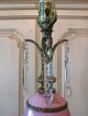 Antique French Limoges Style Transferred Painting Figurine Signed Porcelain Lamp Lamps photo 11