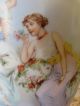 Antique French Limoges Style Transferred Painting Figurine Signed Porcelain Lamp Lamps photo 8