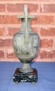 Antique Style Roman Urn Marble Base France Paris Vase Lamp Greek Empire Trophy Metalware photo 1