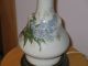 Vintage Ceramic Table Lamp Hand Painted Lilacs Mid - Century Lamps photo 1
