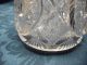 Cut Glass Decanter With Large Hobstar Design With Handle & Stopper Decanters photo 5