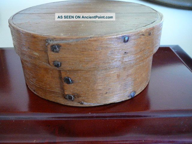 19th Century Shaker Box With Rose Head Nails Hard To Find Inches X 4 Inches. Boxes photo