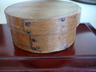 19th Century Shaker Box With Rose Head Nails Hard To Find Inches X 4 Inches. photo