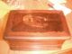 Antique Wooden Cigarette Box Holder With Foldout Door And Graphics Boxes photo 1