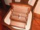 Antique Wooden Cigarette Box Holder With Foldout Door And Graphics Boxes photo 3
