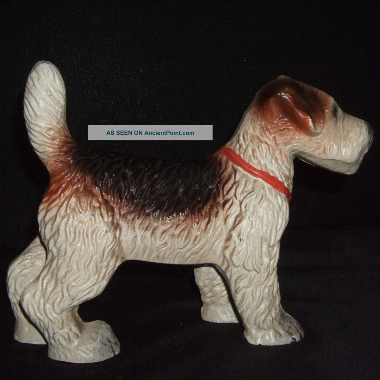 Antique Cast Iron Hubley Doorstop Paperweight Terrier Heavy Dog Jack Russell? Metalware photo