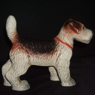 Antique Cast Iron Hubley Doorstop Paperweight Terrier Heavy Dog Jack Russell? photo