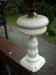 Vintage Milk Glass Hurricane Table Lamp Wow Lamps photo 2