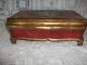 Vintage Florentine Italy Italian Wood Box Gold Gilt Letter Cigarette Box Boxes photo 3