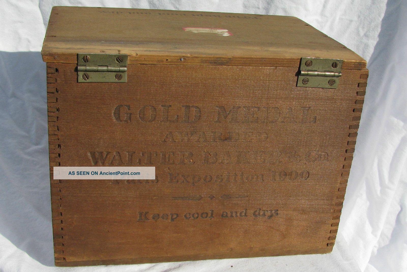 Vintage W.  Baker & Co.  Dovetailed Wooden Box Early 1900 ' S Boxes photo