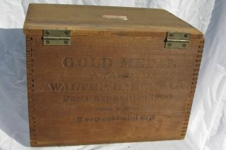 Vintage W.  Baker & Co.  Dovetailed Wooden Box Early 1900 ' S photo