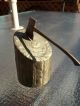 Folk Art Axe Wood Split Chopping Antique Stump Statue Lumber Jack Cutting Item Metalware photo 3