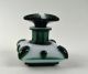 Antique Peking Art Glass Green Cut To Opal Perfume Bottle Perfume Bottles photo 2