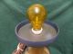Antique Glass Lamp Light Base,  W/mountain And Pine Tree Scene. .  $9.  99 Nr L@@k Lamps photo 5