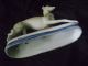 19th Century White Paste Porcelin Whippit Dog Figurine On Base Figurines photo 6