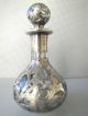 Antique Alvin Sterling Overlay Perfume Bottle,  Perfect,  No Monogram,  Steuben Perfume Bottles photo 3