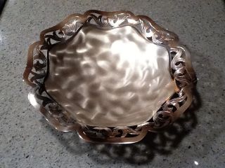 Stunning German Mf Ikora Electroplated Brass 3 Footed Bowl photo