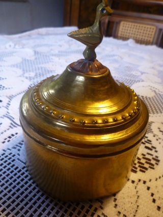 Antique,  African Brass Box,  Brass Arts,  Brass Bird,  Vintage,  Handmade, photo