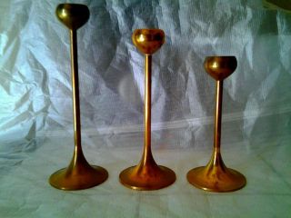 Antique Candle Sticks Brass Candle Holders photo